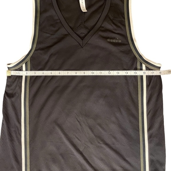 EUC Diadora sporty dress, black with green and white stripes, size Large. - Picture 6 of 7